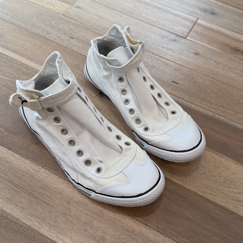 Puma Cream Canvas Sneakers